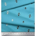 thumbnail image 2 of Soimoi Tissu de Rayonne Bleue Butidar Jamdani Tissu Imprimé par la Cour 56 Pouces de Large, 2 of 2