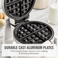 thumbnail image 3 of Martha Stewart Rotating Waffle Maker, 180° Flip, Ceramic Nonstick, Linen Cream, 3 of 14