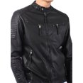 thumbnail image 5 of Ma Croix Mens Classic Motorcycle Winter Biker PU Leather Jacket S-XL, 5 of 6