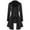 Black, variant on Women Gothic Jacket Suits Solid Color Slim Fit Dressy Cardigan Jacket Ladies Punk Coat Outwear