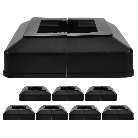 8pcs Deck Post Base Cover And Decking Post Skirt Plastic Decorative Post Caps And Fence Post Cover Cap For Outdoor Post Cap
