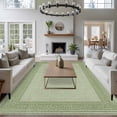 thumbnail image 4 of Cameo Green Retro Greek Key Large Area Rugs for Bedroom Living Room, Soft Non Slip Carpet Bedside Rug, Geometric Greece Ancient Rustic Rectangular Floor Cover Kitchen Accent Rug 5'x8' for Office, 4 of 9