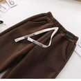 thumbnail image 5 of Kids Clothes Girls Casual Corduroy Wide Leg Sweatpants Elastic Waist Joggers Pants with Drawstring Size 5-15, 5 of 6