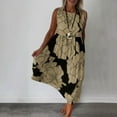 thumbnail image 2 of Birdeem Robes pour Femmes Mode Décontractée Confort Imprimé Fermeture Éclair Sans Manches Col Rond, 2 of 12