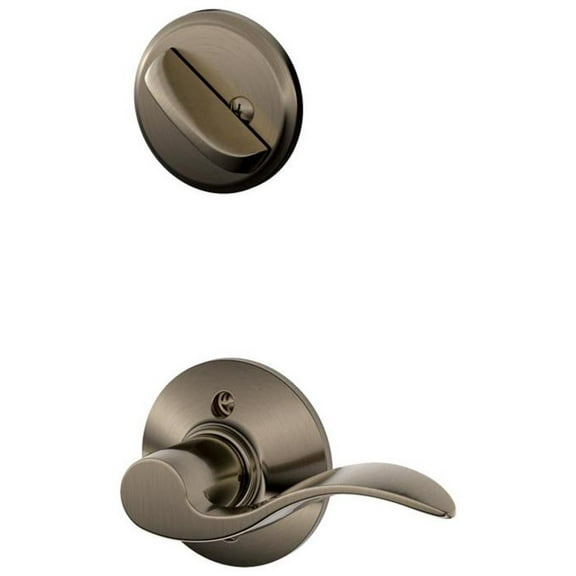 Schlage F59 ACC 620 LH 12-326 10-269 H Accent Handleset Interior Lever, Antique Pewter (Interior Half Only)