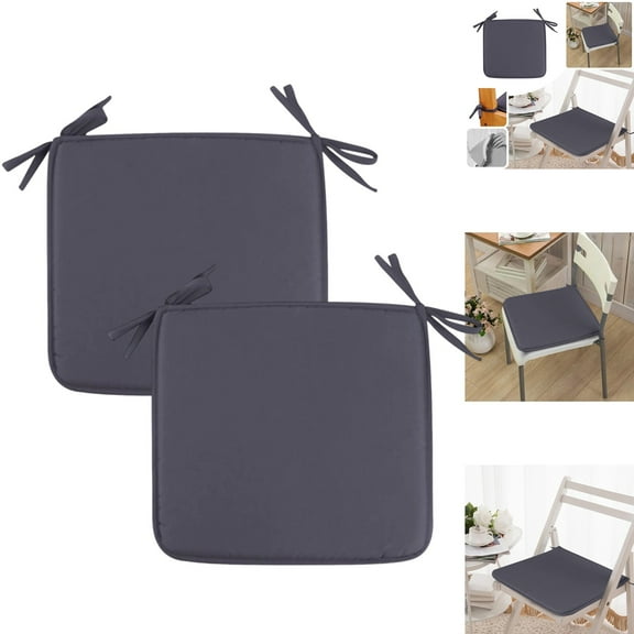 2Pcs Chair Pad Cushions Square Seat Cushion with Ties Soft Thicken Garden Pads Dining Chair Cushions for Dining Kitchen Outdoor Bistros Stool Patio Room 15x15 Inch