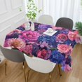 thumbnail image 2 of Yayeee Tablecloths 54" x 54" Rectangle Wrinkle Resistant Party Table Cover, Vibrant Art Flowers, 2 of 8