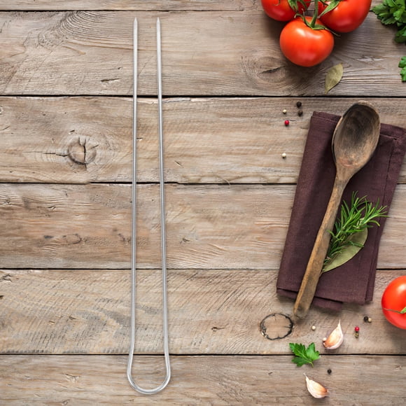 WEUVEB 6Ud Brochetas De Inoxidable Para Con En U Antideslizante Para Barbacoa