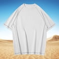 thumbnail image 1 of pstuiky camiseta de hombre, Blusas/camisetas casuales de verano para hombre, de color liso y cuello redondo ropa de hombre l, 1 of 9