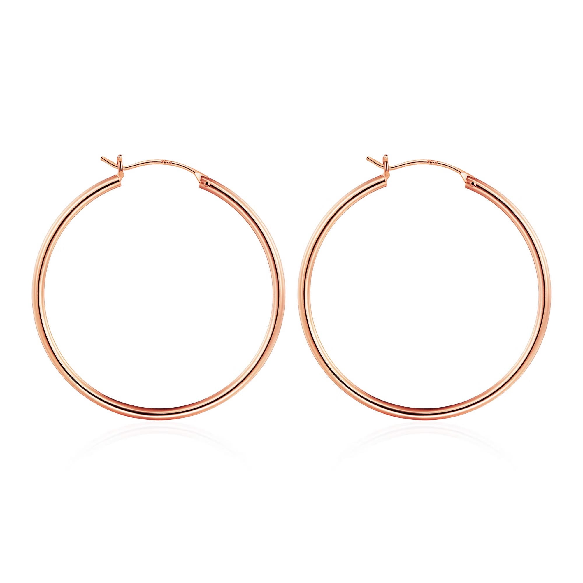 AUNOOL S925 Sterling Silver Earrings for Women 14K Rose Gold Plated