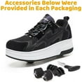 thumbnail image 4 of Cyiecw Roller Skate Shoes for Kids Boys Girls Rechargeable Wheels Sneakers Fashion Roller Wheeled, 4 of 6