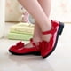 thumbnail image 2 of Zapatos de Cuero para Niños Pequeños y Grandes Zapatos de Niña con Lazo de Boca Cuadrada Negro Zapatos de Estudiante, 2 of 5