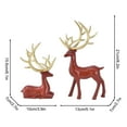thumbnail image 3 of Reindeer Christmas Decor,Christmas Gifts,2 pcs Reindeer Sculpture Gold Resin Christmas Elk Statues Home Office Decorative Displays for Living Room, Bedroom, Bathroom, Bookshelf, Desktop, Cabinets, 3 of 5
