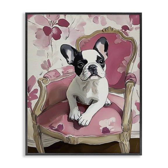 Stupell Industries Sweetest Dog Perched Black Framed Giclee Art, design by Annabelle Hall, 14 x 11