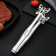 thumbnail image 1 of Xihbxyly Pinza de Acero Inoxidable, Herramienta Duradera para Manipular Alimentos, Diseño de Agarre Antideslizante, Fácil Drenaje de Aceite, Ideal para Barbacoas, Reuniones Familiares y Eventos Al Ai, 1 of 7