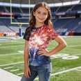 thumbnail image 4 of Boys Girls Independence Day Shirts Short Sleeve Fireworks Print Tops Summer Crewneck Casusal T-shirt for 3-14Years, 4 of 5