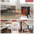 thumbnail image 7 of SKONYON Electric Fireplace Infrared Quartz Electric Stove Heater, Black, 7 of 7