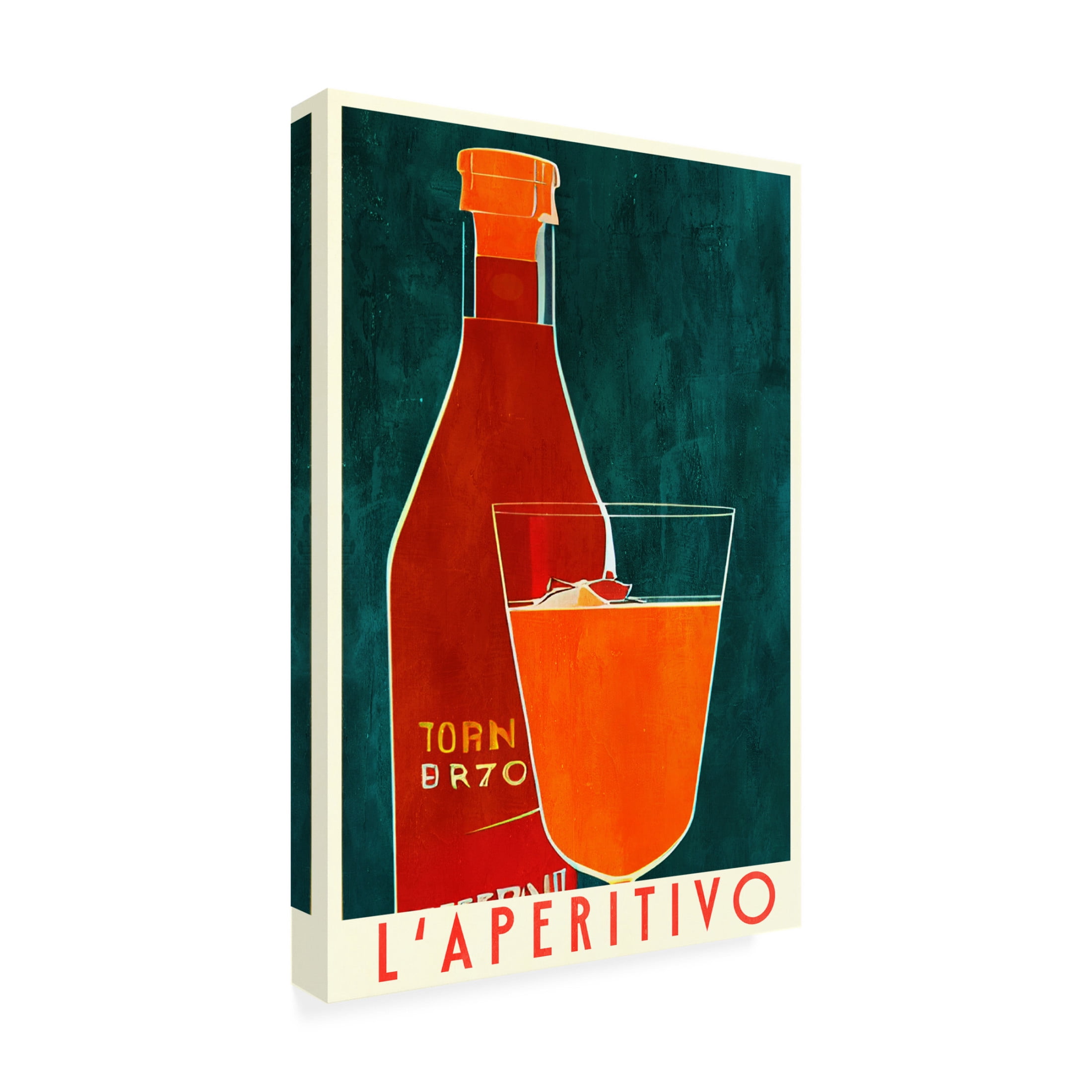 Canvas Wall Art - Bo Anderson 'L'Aperitivo' Wall Art for Living Room, Bedroom, or Office D?cor by Trademark Fine Art - 22 x 32 Inches