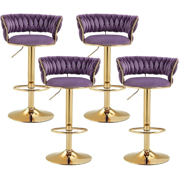 KINFFICT Bar Stools Set of 4, Counter Height Bar Stools, Barstools Bar