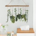 thumbnail image 5 of Decoración colgante de pared de eucalipto artificial, hojas de eucalipto falsas, vegetación rústica, colgante de pared de granja para boda B, 5 of 5