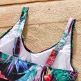 thumbnail image 6 of PatPat Family Matching Swimsuits V-Neck Spliced Mesh Tankini and Floral Drawstring Swim Trunks, Black, Mom S, 6 of 10