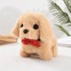 thumbnail image 1 of Electronic Plush Toys Puppy-Walking, Barking, Tail Wagging, Stretching Companion Animal for Kids Toddlers（Tie Golden Hair）, 1 of 5