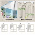 thumbnail image 5 of Easter Swag Curtains for Kitchen/Bedroom/Living Room, Gnomes Colorful Eggs Butterfly Flowers Blue Check Scalloped Curtains 63 Inch Long, Window Swag Topper Curtains Valances 2 Panels Set 36"x63", 5 of 8