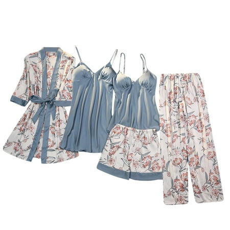 

Wireless Rimless Pajamas Lace Nightdress Silk Underwear Women Sleepwear