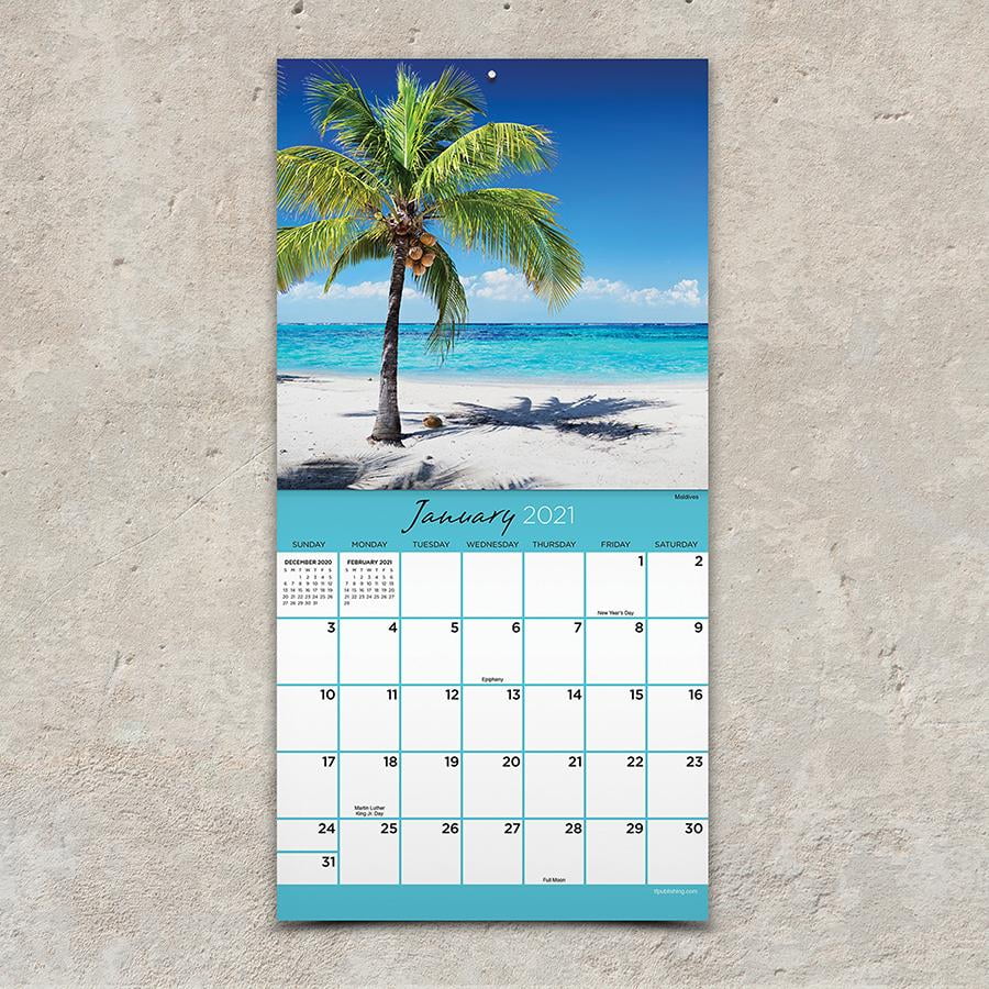 2021 Tropical Beaches Mini Calendar Calendars Planners Calendars 2021 tropical beaches calendar how to find out where pic