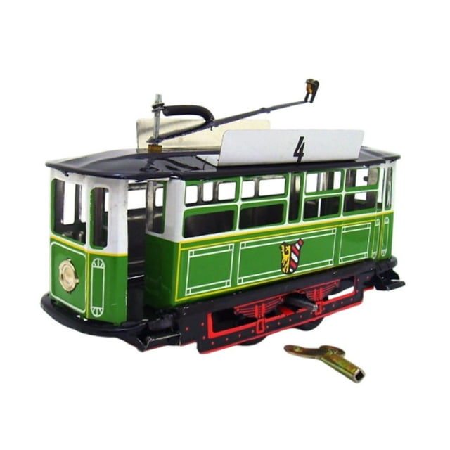 Xuanheng Tram Model Classic Retro Style Versatile Tram Toy for Bookshelf Bedroom Kids