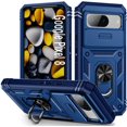 thumbnail image 1 of KOMI Case for Pixel 8, Slide Lens Protective Case Shockproof Impact Resistant with Kickstand Cover Case for Google Pixel 8 Dark Blue, 1 of 5