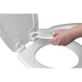 thumbnail image 2 of Mayfair NextStep2 Child/Adult Round Toilet Seat in White Never Loosens, Removes for Easy Cleaning, and Adjustable Soft Close Hinge, 2 of 3