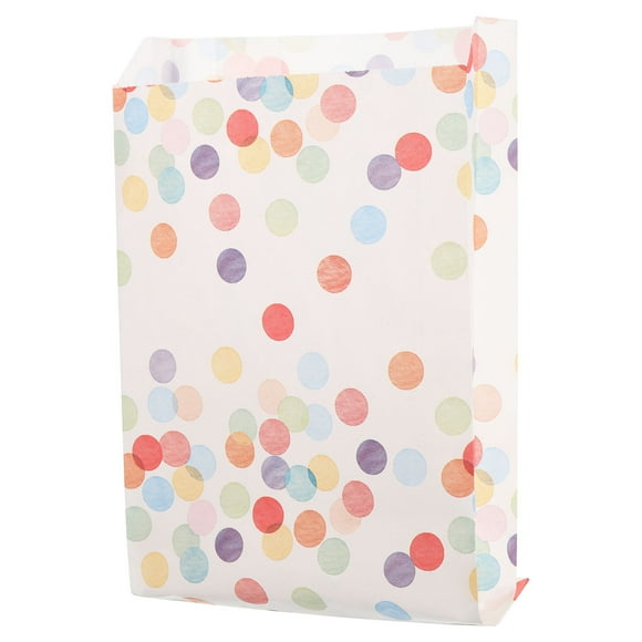 Unique Bargains 100pcs Paper Sandwich Bags, 1.2x5.1x7.5 Inches Paper Lunch Sack Bags Kraft Paper Bags, Multicolor Spot