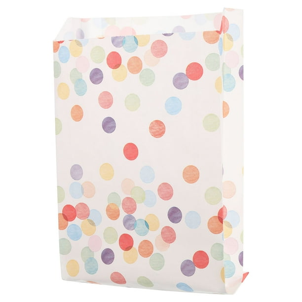 100 piezas de bolsas de papel para sándwich, 1.2x5.1x7.5 pulgadas, bolsas de almuerzo de papel, bolsas de papel kraft, multicolor