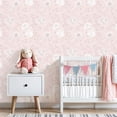thumbnail image 3 of Pink Peel and Stick Wallpaper Delicate Pink Floral Peonies Soft Blossoms Spring Wall Mural 23.6in x 9.8ft Self Adhesive Removable Wall Paper Renter Friendly Wallpaper for Girls Bedroom Nursery, 3 of 8