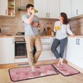 thumbnail image 6 of 2-Piece Kitchen Rugs Set Non-Slip Mats Carpet Floor for Kitchen, Bathroom (19.7"x27.6" & 19.7"x47.2") Christmas Forest with Snowmen, 6 of 7