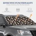 thumbnail image 4 of Naloa Flowe Rooster Print 2-Piece Windshield Sunshade,Foldable Car Front Window Sun Shades,for Most Sedans SUV Truck-Small, 4 of 6