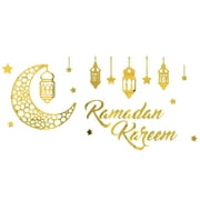 1 Sheet DIY Adhesive Removable Moon Star Decal Acrylic Ramadan Kareem Sticker