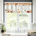 thumbnail image 2 of JOOCAR Autumn Leaves Pumpkins Polyester Window Valance Curtain for Home Kitchen Living Room Bedroom Bathroom Decor 54x18 inch, 2 of 5