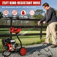 thumbnail image 3 of Pressure Washer Gas Powered, 3500PSI High Pressure Power Washer W/7.0HP Aluminum Pump, 210CC Powerful Engine, Maximum Spray 32.8FT, 4 Nozzles, for Cars/Motorcycles/Fences/Driveways/Patios/Furniture, 3 of 10