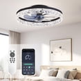 thumbnail image 1 of STERREN 19.7'' Crystal Ceiling Fan with Light, Modern Low Profile Ceiling Fans with Remote Control, Dimmable Flush Mount LED Fand, 1 of 7