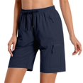 thumbnail image 4 of WTOBBY Women's Casual Hiking Shorts with Secure Side Pockets, Breathable Fabric for Summer Activities, Perfect for Walking, Camping, and Everyday Outdoor Use - Versatile and Stylish,Navy S, 4 of 5