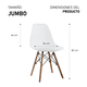 thumbnail image 5 of Silla Minimalista Estilo Moderno 4 piezas Blanco Mirel Minimalista, 5 of 5