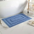 thumbnail image 2 of InsCrazy Bathroom Rugs Non-Slip Solid Color Versatile Multi-color Bathroom Door Shower Quick Dry Absorbent Foot Pad-fine Fiber Machine Washable Floor Mat Bath Decor 17" x 24", 2 of 5