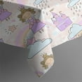 thumbnail image 5 of Princess Rainbow Castle Pattern Square Tablecloth,Waterproof Square Table Cover,Wipeable Spillproof Washable Table Cover for Home Kitchen Party Decor 52"x52"(132x132cm), 5 of 6