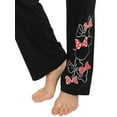 thumbnail image 3 of Minnie Mouse Pajama Pants Lounge Wear Black Womens Junior Disney Icon Bows, 3 of 3