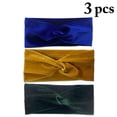 thumbnail image 2 of Bangcool Twisted Headbands Solid Color - 3PCS Elastic Yoga Head Wraps Stretch Headbands, 2 of 10