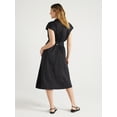 thumbnail image 5 of Free Assembly Women's Belted Utility Cotton Midi Shirtdress, Sizes XS-XXL, 5 of 5