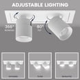 thumbnail image 3 of LUXRITE 2-Head Adjustable Recessed LED Light, 5CCT, 6W, 400LM, 355 Rotation & 80 Tilt, Dimmable, IC Rated, ETL 4 Pack, 3 of 7