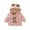 B8696 Pink, variant on Bysome Toddler Girls Coat Thick Woolen Winter Cute Plus Fluffy Hooded Bear Ears Bow Jacket Outwear Long Sleeve Crew Neck Cute Print Kids Coat Pink Size 18-24 Months